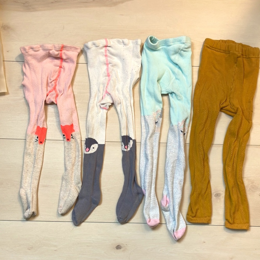 Bundle of toddler little girl leggings fox penguin unicorn cute autumn 4T 5T 110